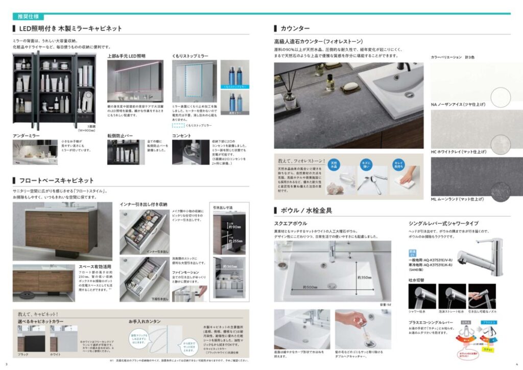 住友林業の仕様解説_洗面台_永大産業